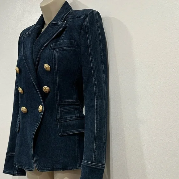 Like New! Authentic Balmain Denim Blazer - Picture 4 of 15